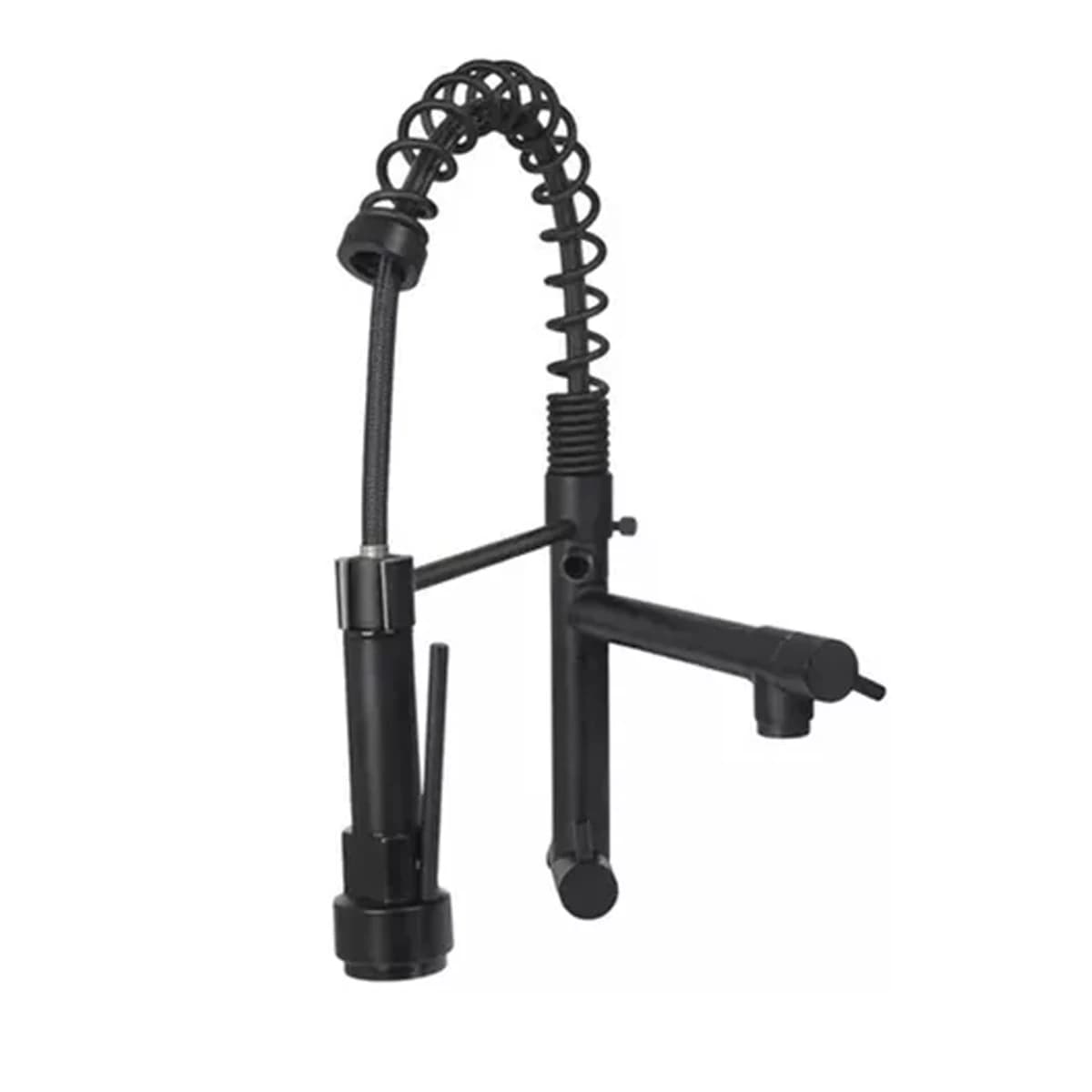 Torneira Cozinha Gourmet De Parede Gatilho Monocomando Spray Preto Fosco K9032p
