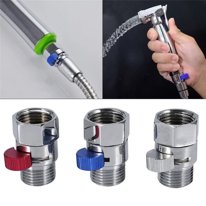 Válvula de controle de fluxo de água de latão para chuveiro de banheiro com acessórios coloridos