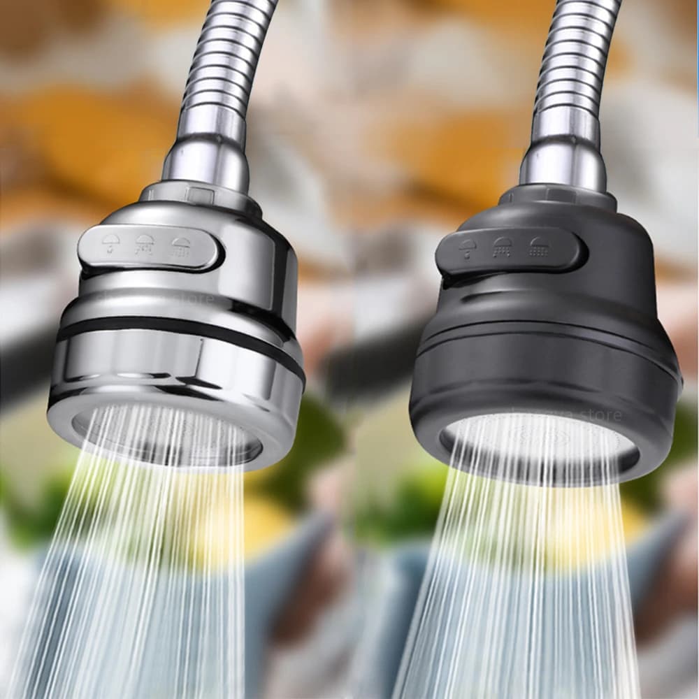Adaptador de torneira aerador 3 modos 360 rotativo bubbler alta pressão extensor filtro poupança água bico cozinha gadget