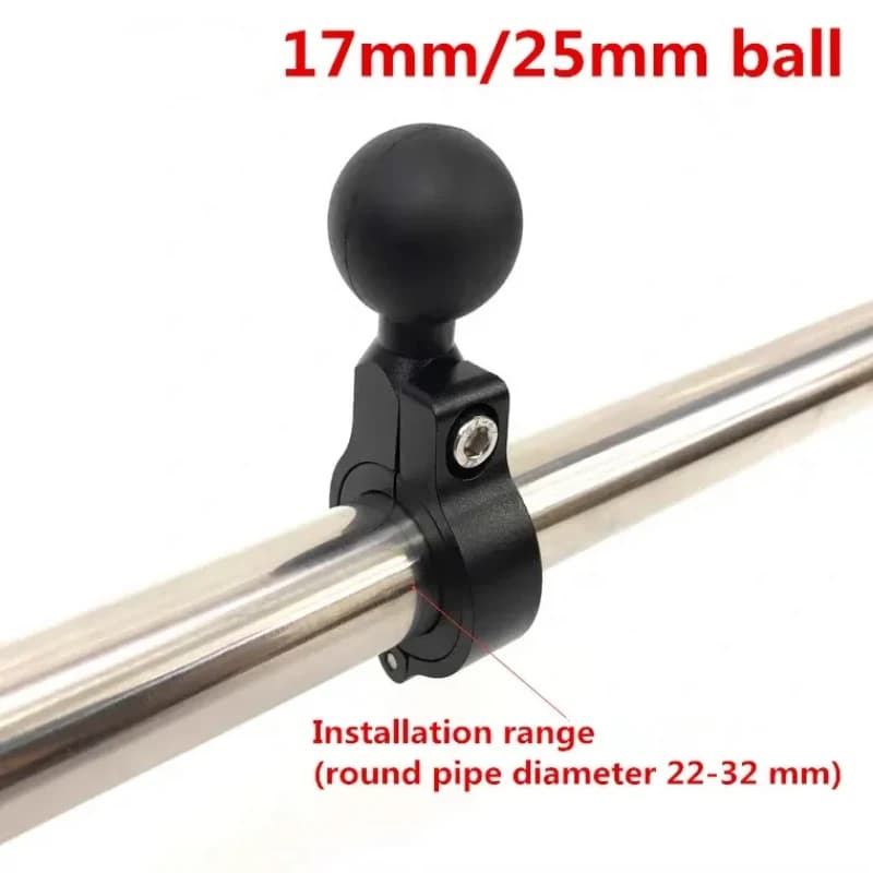 17mm 25mm bola bicicleta motocicleta suporte do telefone móvel fixo torneira bloqueio guiador da motocicleta telefone móvel gps titular montagem