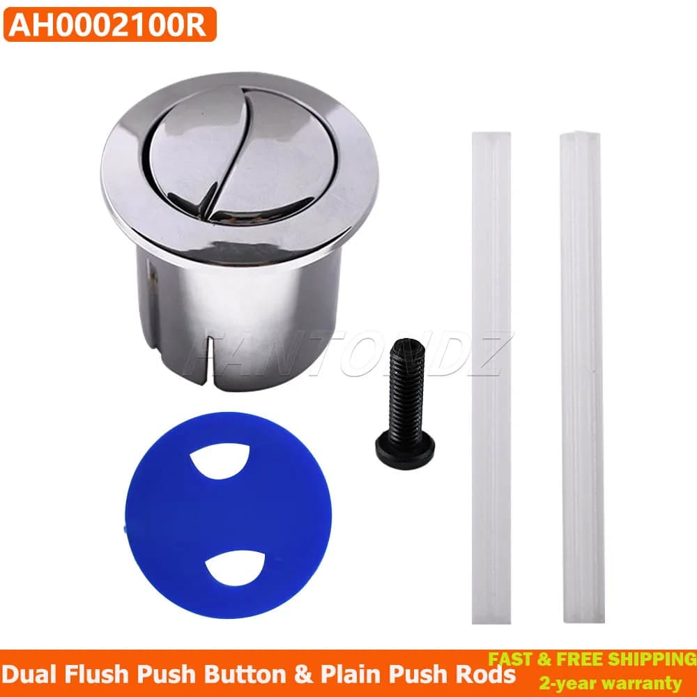Para Roca D1D Botão de descarga dupla e hastes de pressão simples corpo curto AH 0002100 R Botão cromado com descarga dupla estilo antigo 822040001