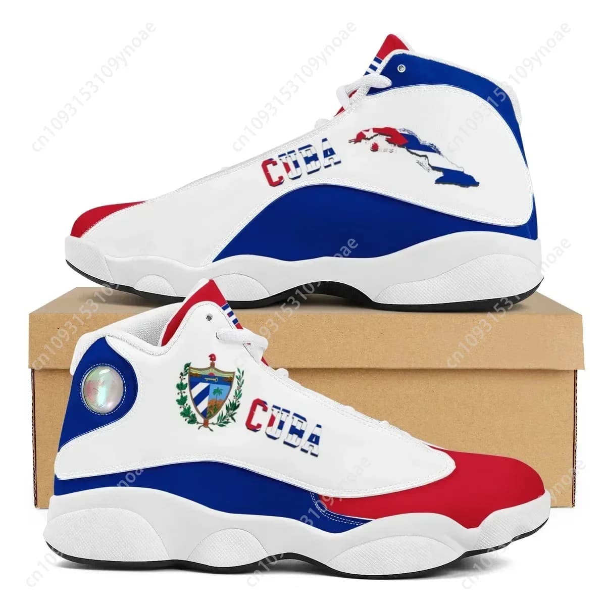 Tênis de Basquete Masculino com Bandeira de Cuba
