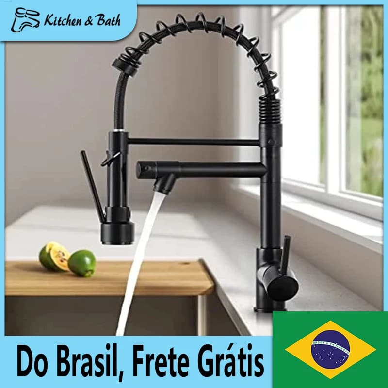 Torneira Spray Monocomando para Cozinha Gourmet com Bico Articulado Envio 12h SP
