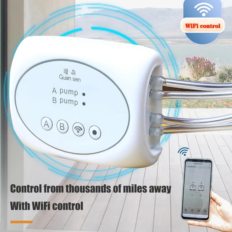 Wi fi inteligente controlador de irrigação do jardim planta kit sistema irrigação por gotejamento automático controle do telefone móvel dispositivo temporizador rega