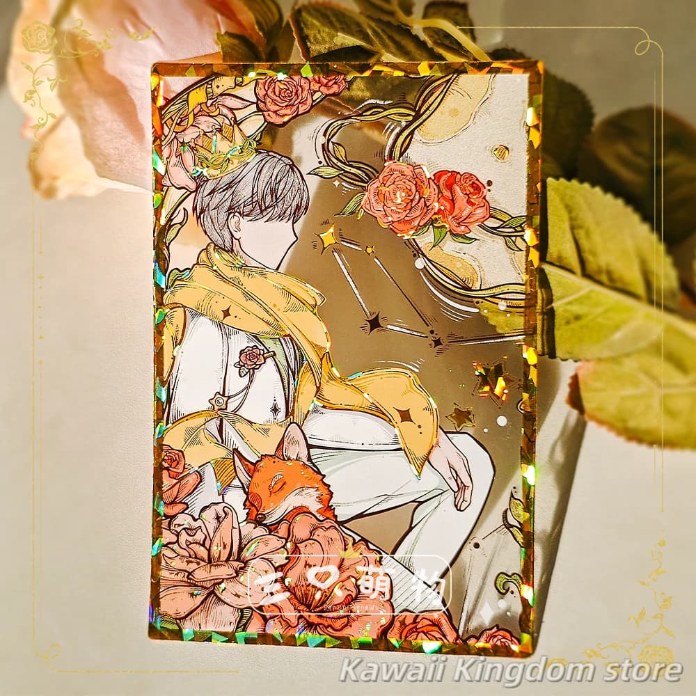 Amor e espaço profundo xavier anime cosplay engomar pagode de ouro roca cartão transparente marcadores de metal acrílico colorido janela papel