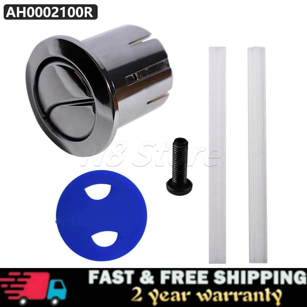 Botão de descarga duplo e hastes de pressão simples corpo curto para Roca D1D AH0002100R Chrome estilo antigo 822040001