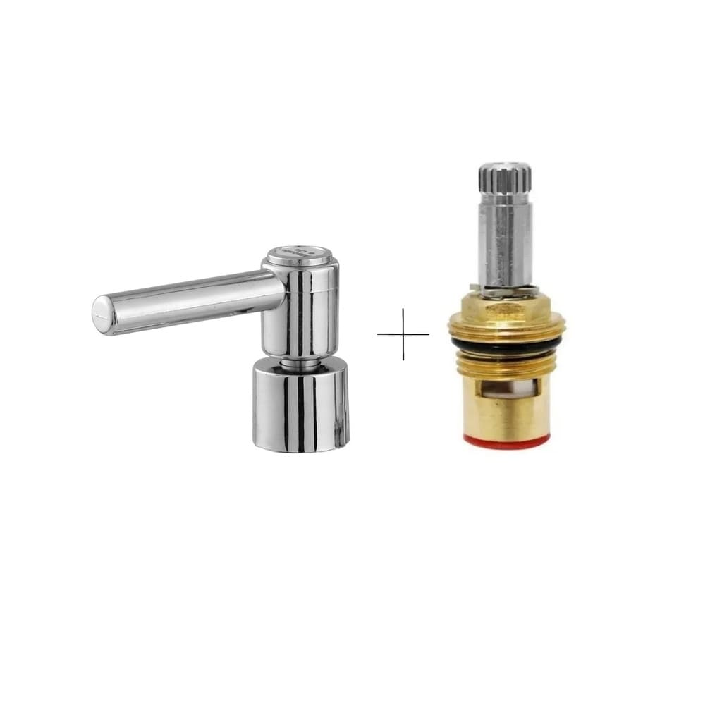 Acabamento c65 com Reparo cartucho ceramico M18 1/4 volta  alavanca 16 estrias registro