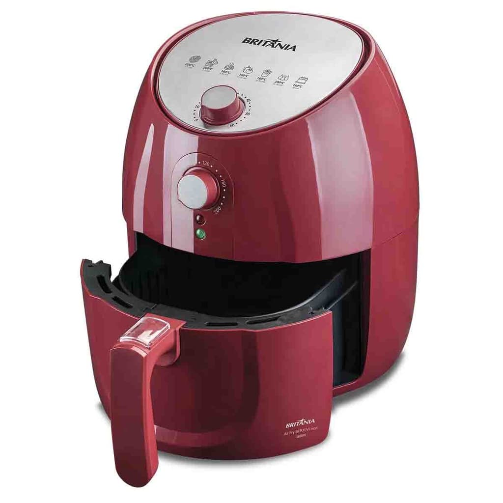 fritadeira air fryer britania 4,1L vermelha inox BFR10V 220V