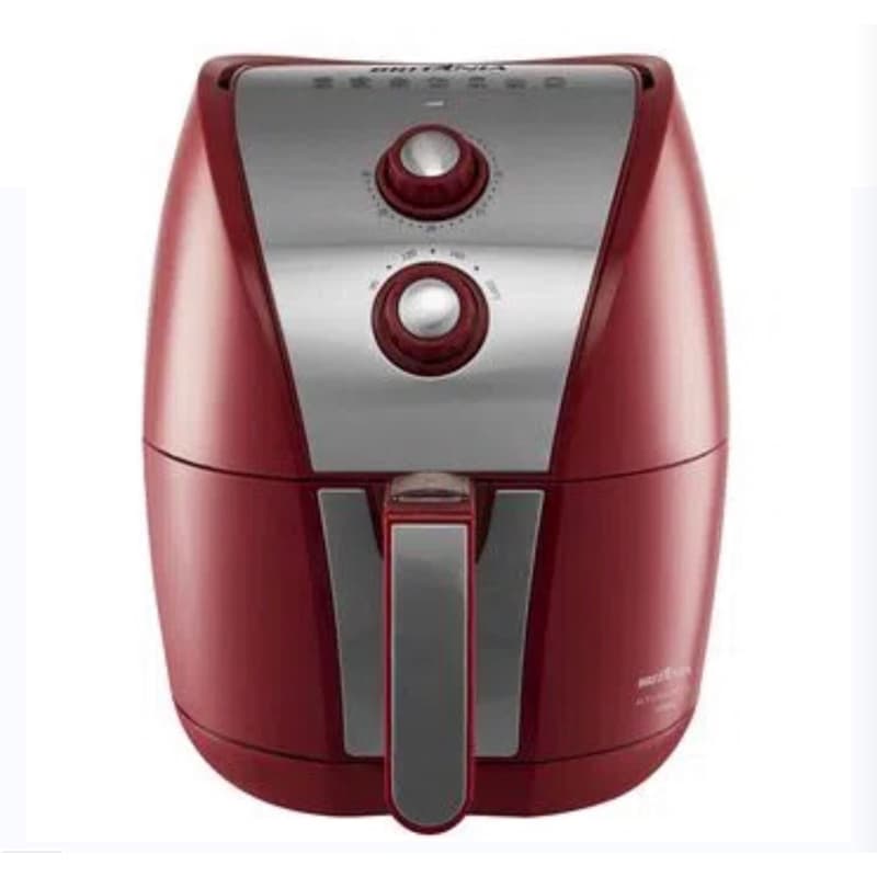 Fritadeira Air Fryer Britânia BRF11VI Inox Vermelha 4,4L