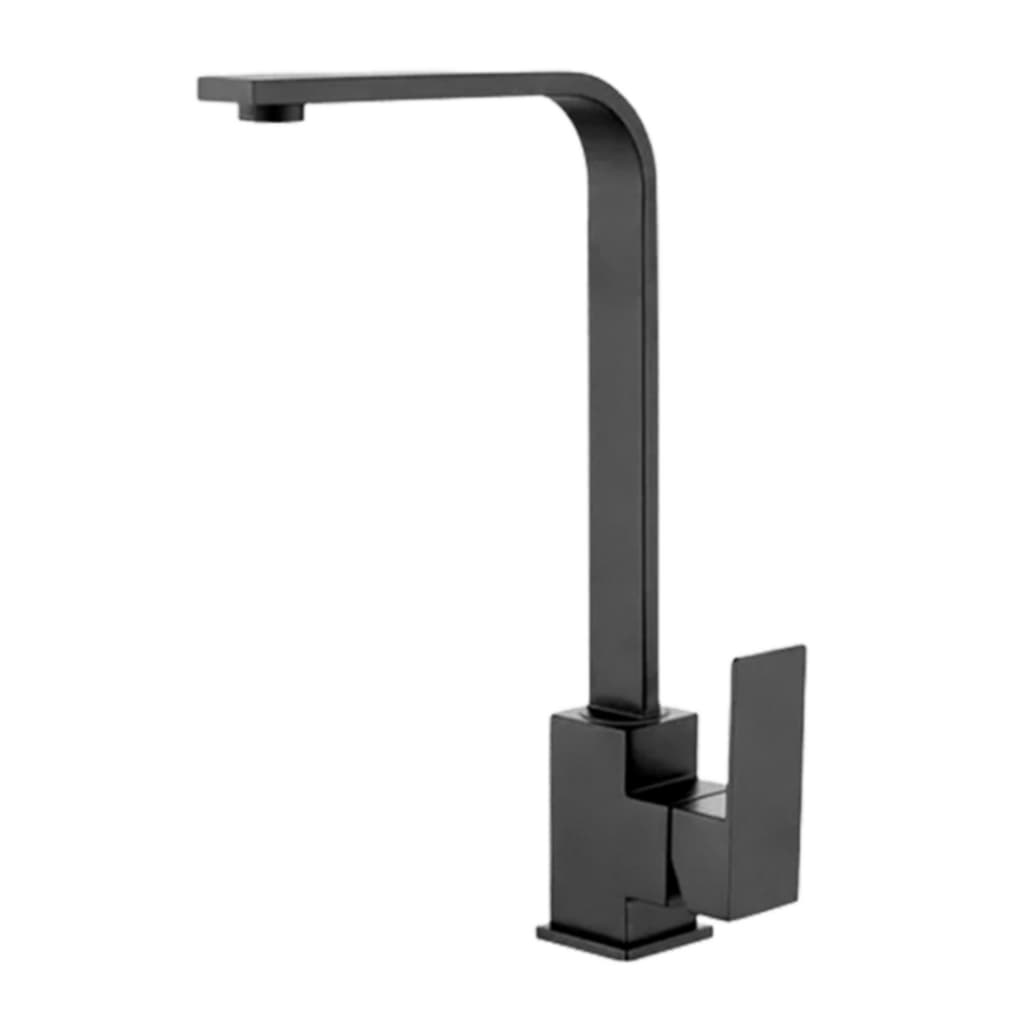 Torneira Monocomando Slim Quadra Black Chique Cozinha Gourmet Quente E Fria Bica Alta Raro Metais