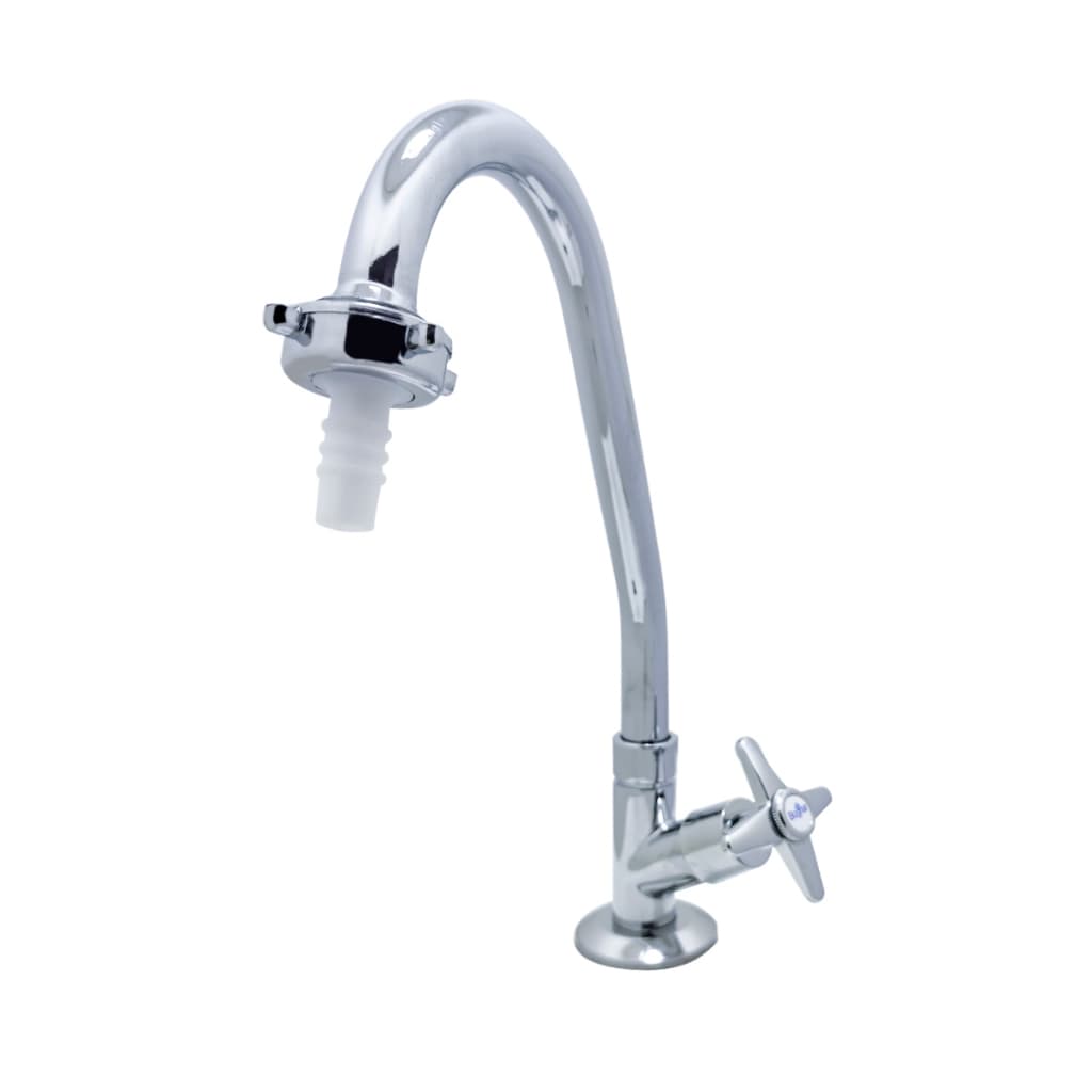 Torneira de Pia de Cozinha Bica Móvel Cromado Metal Luxo