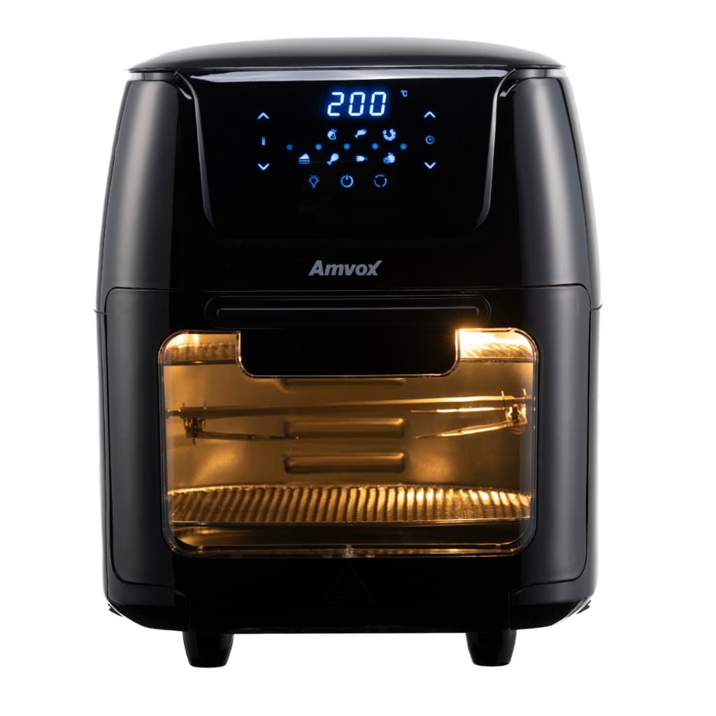 Fritadeira Sem Óleo Amvox Air Fryer Oven ARF 1222 12L Visor Assadeiras Removíveis