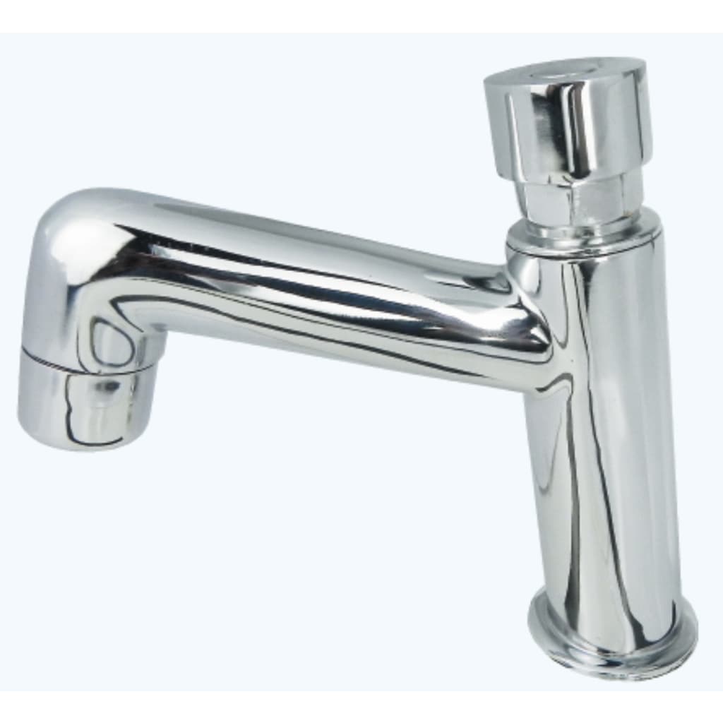 Torneira automática temporizada para mesa de banheiro em metal cromado