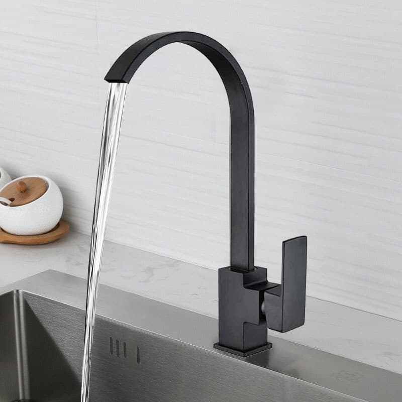 Torneira Para Banheiro Bancada Bica Móvel Slim Torneira Gourmet Monocomando - Preto Fosco