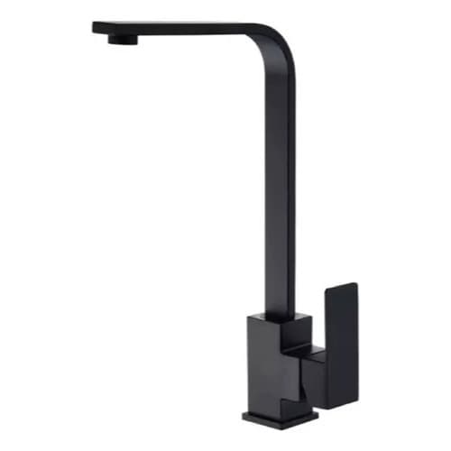 Torneira Gourmet Monocomando Slim L Inox Preta