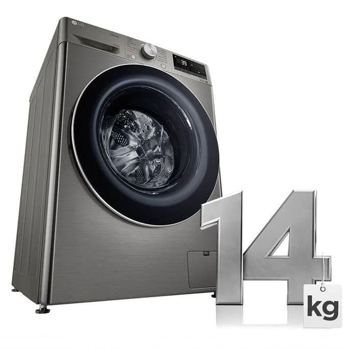 Lava e Seca Smart LG VC2 14kg Inox Look Com Inteligência Artificial AI DD CV9014PC2 110V