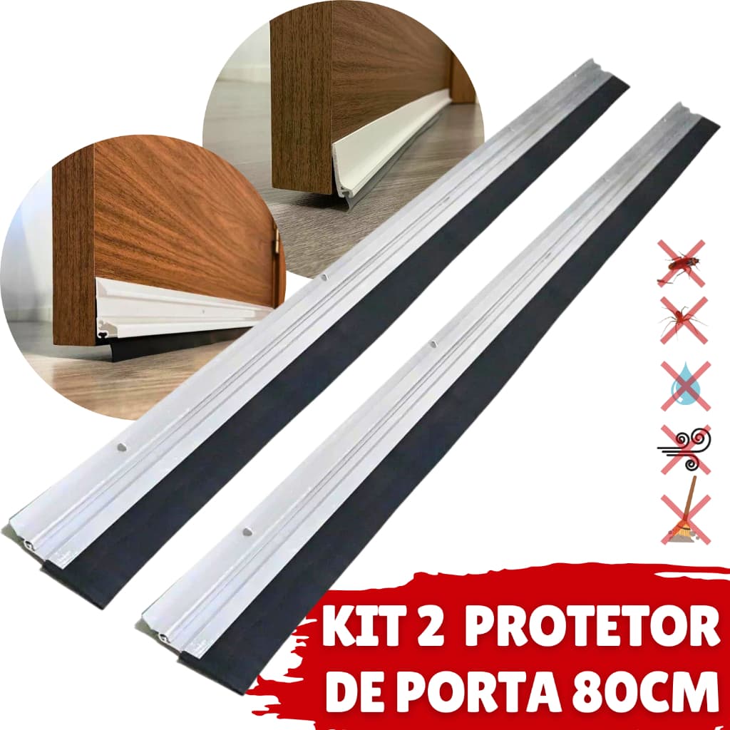 Veda Porta Rodo De Borracha Vedante Protetor Para Colocar Na Porta Evitar Sujeira Insetos 1 - 2 - 3