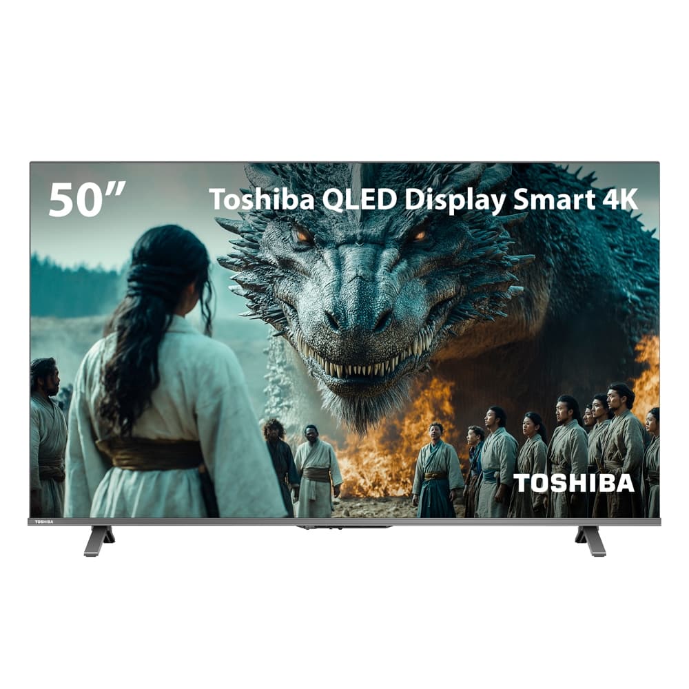 Smart TV QLED 50 4K Toshiba 50C450NS Google TV 3 HDMI 2 USB Wi-Fi - TB034M