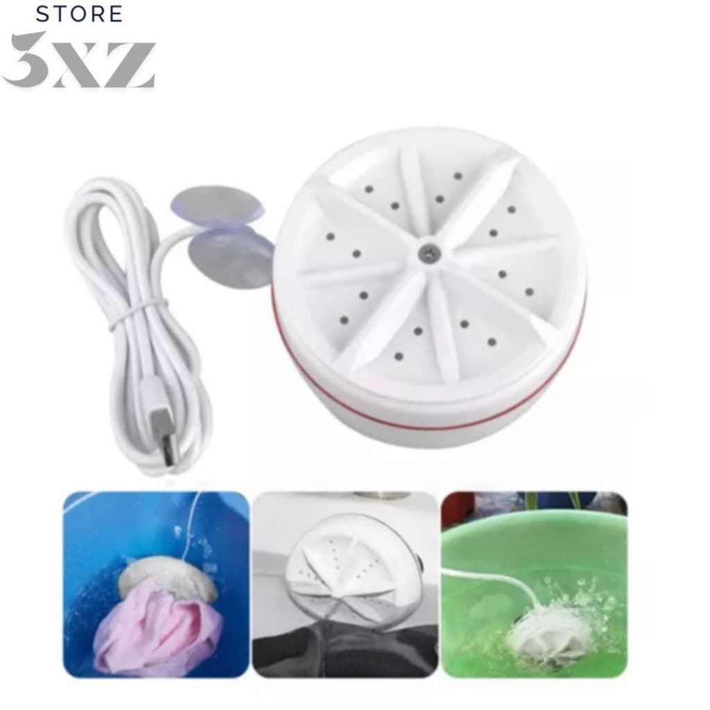 Mini máquina de lavar roupas toalhas no balde portátil branca - 3XZ STORE