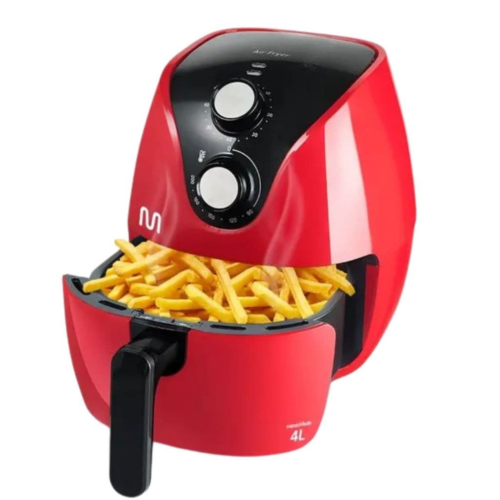 Air Fryer 4L Vermelha Grade removível e Timer 60min Temp até 200°C 127v Multi - GO203 Outlet