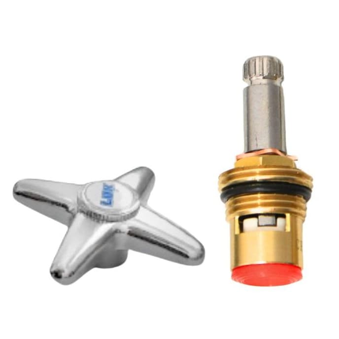 Kit Reparo Cartucho Mecanismo Para Torneira 100% Metal 1/4 Volta Volante C23 Metal Cromado