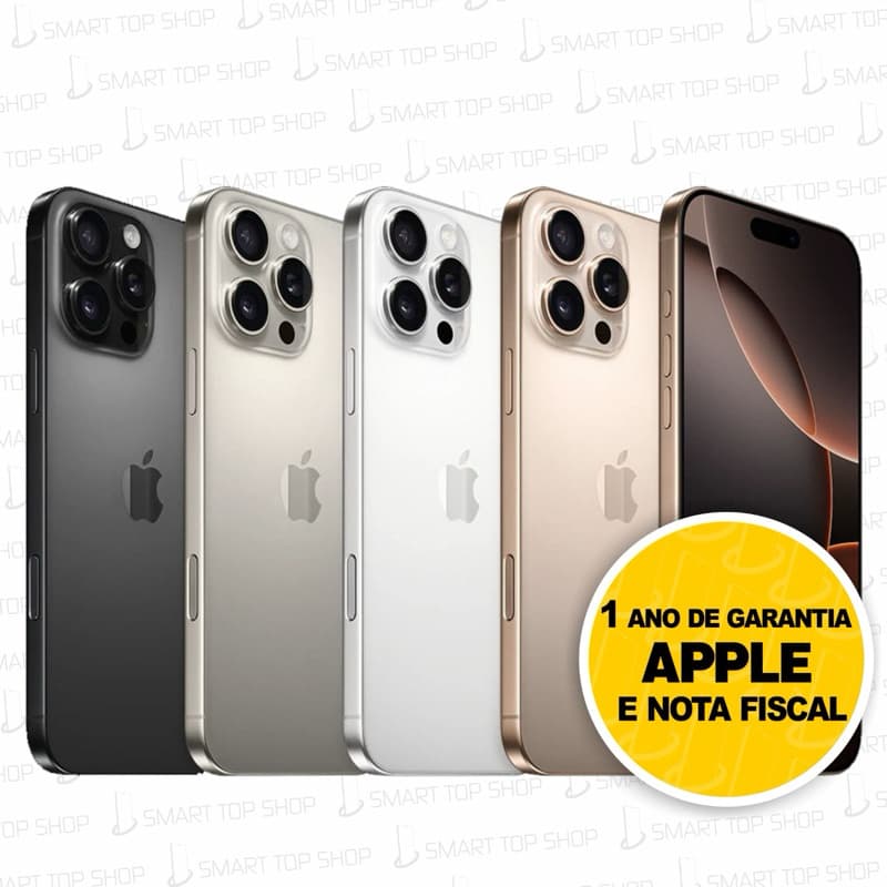 Celular iPhone 16 Pro e Pro Max 256gb 5g Dual E-sim Lacrado Original 1 Ano de Garantia APPLE