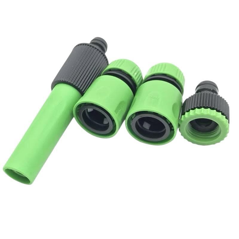 Conectores de mangueira de jardim verdes e pretos para jardim