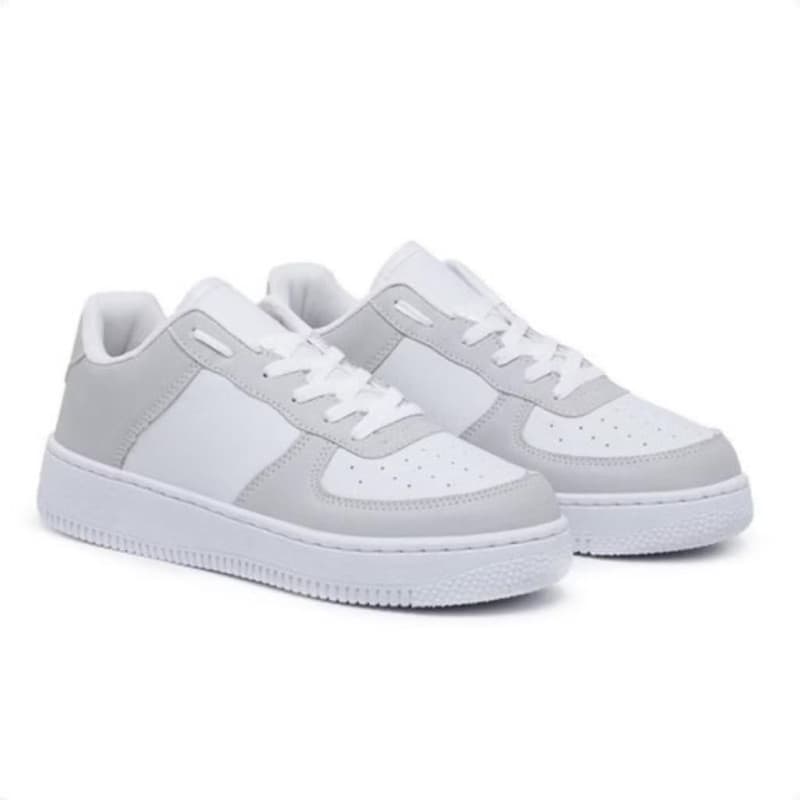 tênis snakee  casual stilo skate lançamento.branco ,branco