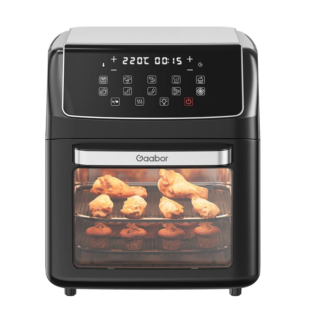 Gaabor Forno Air Fryer Elétrica Sem Óleo 12L Capacidade Touch Digital Cor Preta AF-120T01