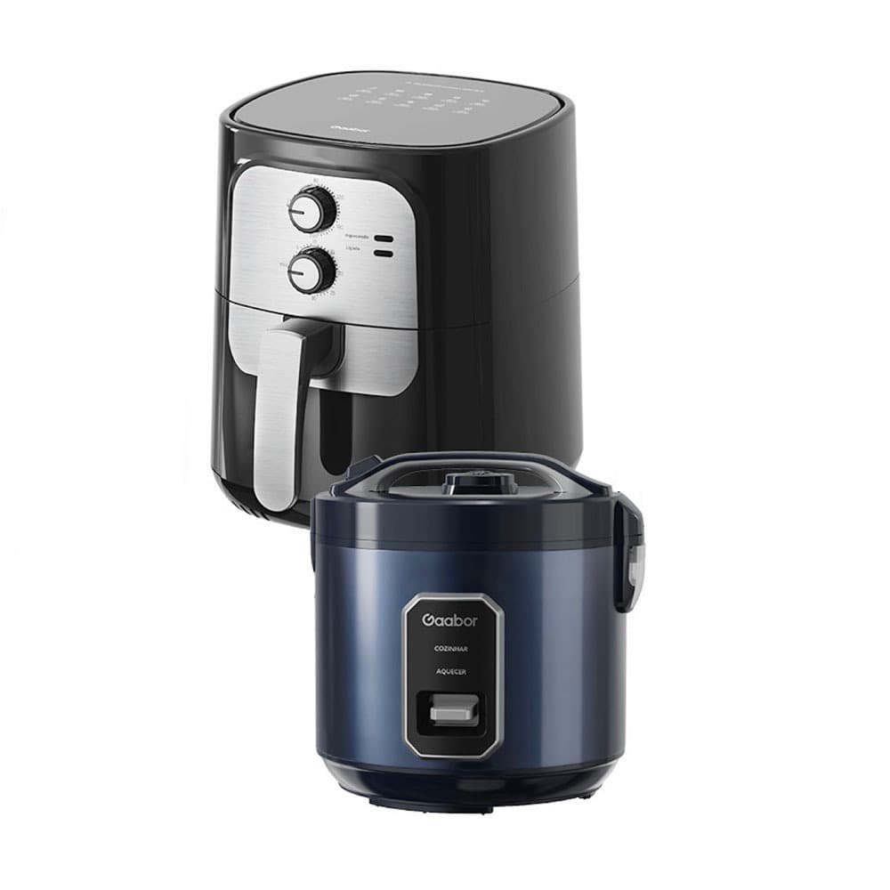 [Combo] Fritadeira Elétrica Gaabor Air Fryer 5.5L Grande Capacidade + Acessórios Cozinha | Prática e Econômica