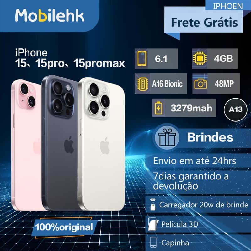 Celular Iphone 15/ 15 Pro/ 15 Pro Max 128gb/ 256gb 100% Original Com Garantia- Vitrine
