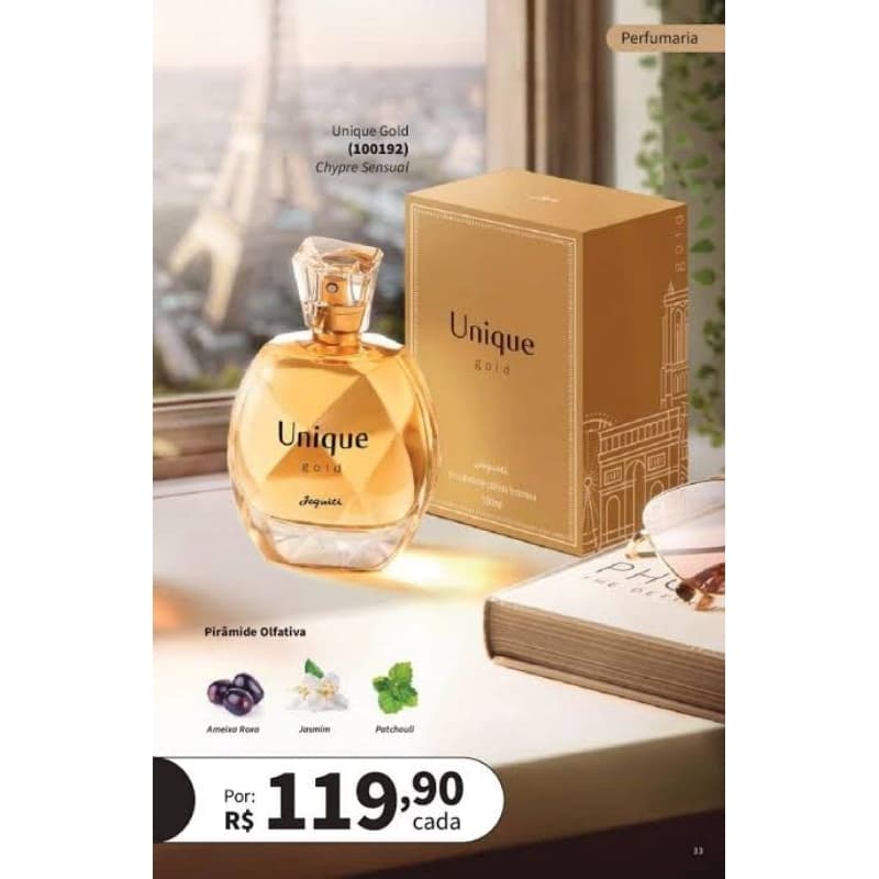 Colônia Unique Gold por Jequiti a Marca das Marcas (Antigo Desirée Gold)