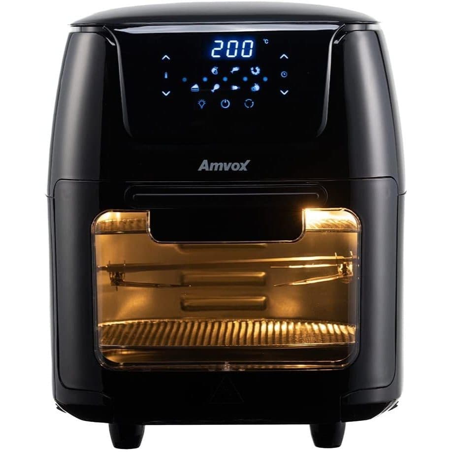 Fritadeira Sem Óleo Amvox Air Fryer Oven ARF 1222 12L Visor Assadeiras Removíveis