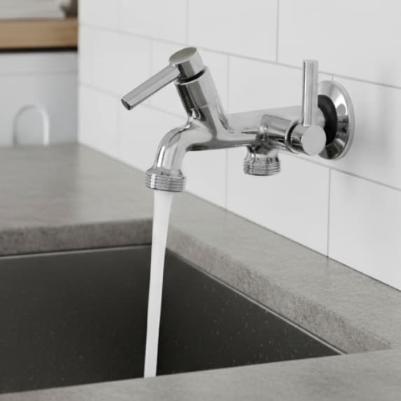 Torneira Para Máquina e Tanque 130mm Cromada Kimetais - Vedação Eficiente