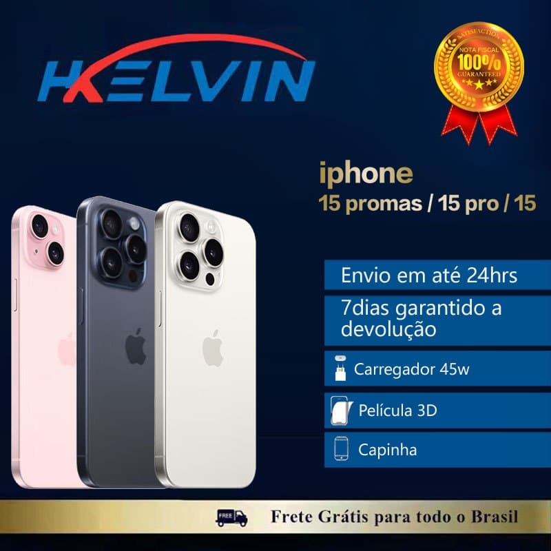 Celular Iphone 15/ 15 Pro/ 15 Pro Max 128gb/ 256gb 100% Original Com Garantia- Vitrine