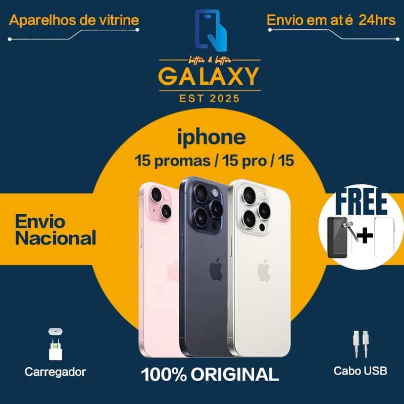 Celular Iphone 15/ 15 Pro/ 15 Pro Max 128gb/ 256gb 100% Original Com Garantia- Vitrine