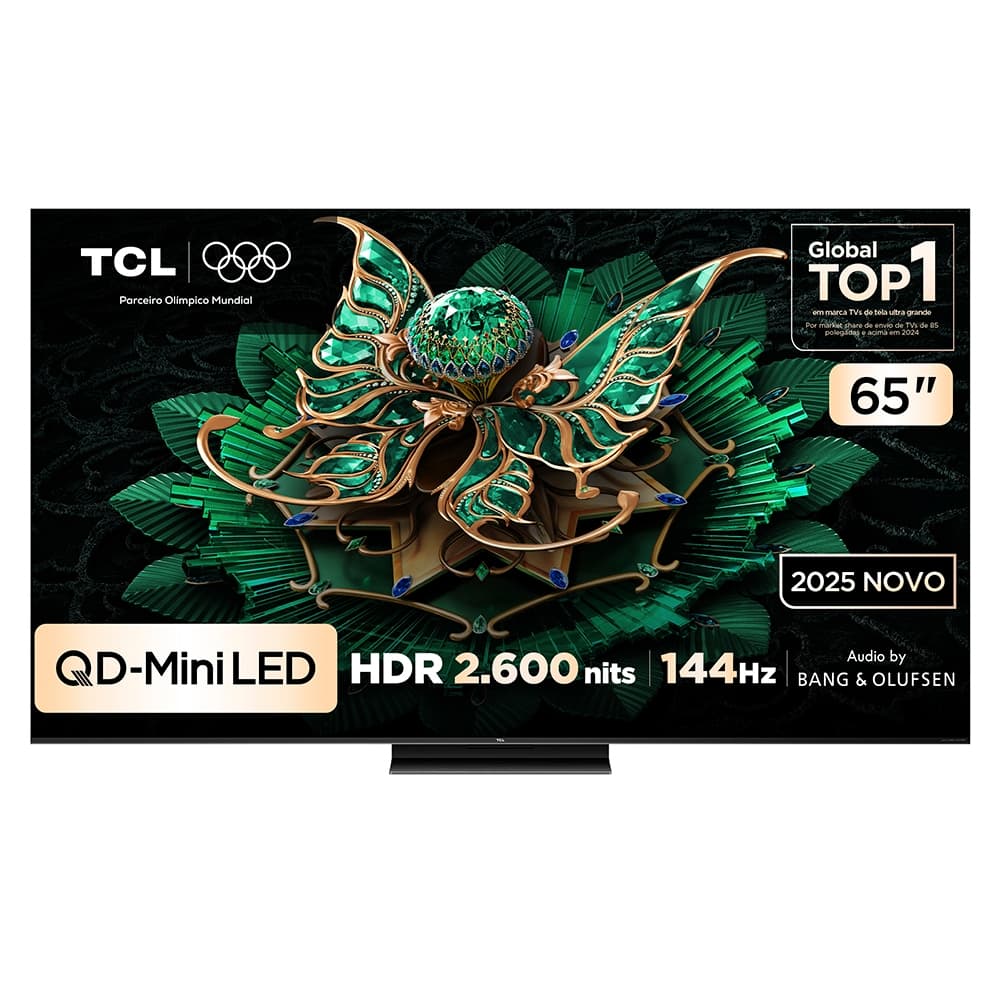 Smart TV TCL 65 Polegadas QLED Mini LED 4K C7K WiFi Bluetooth Google TV 4 HDMI 144Hz HDR10+ 65C7K