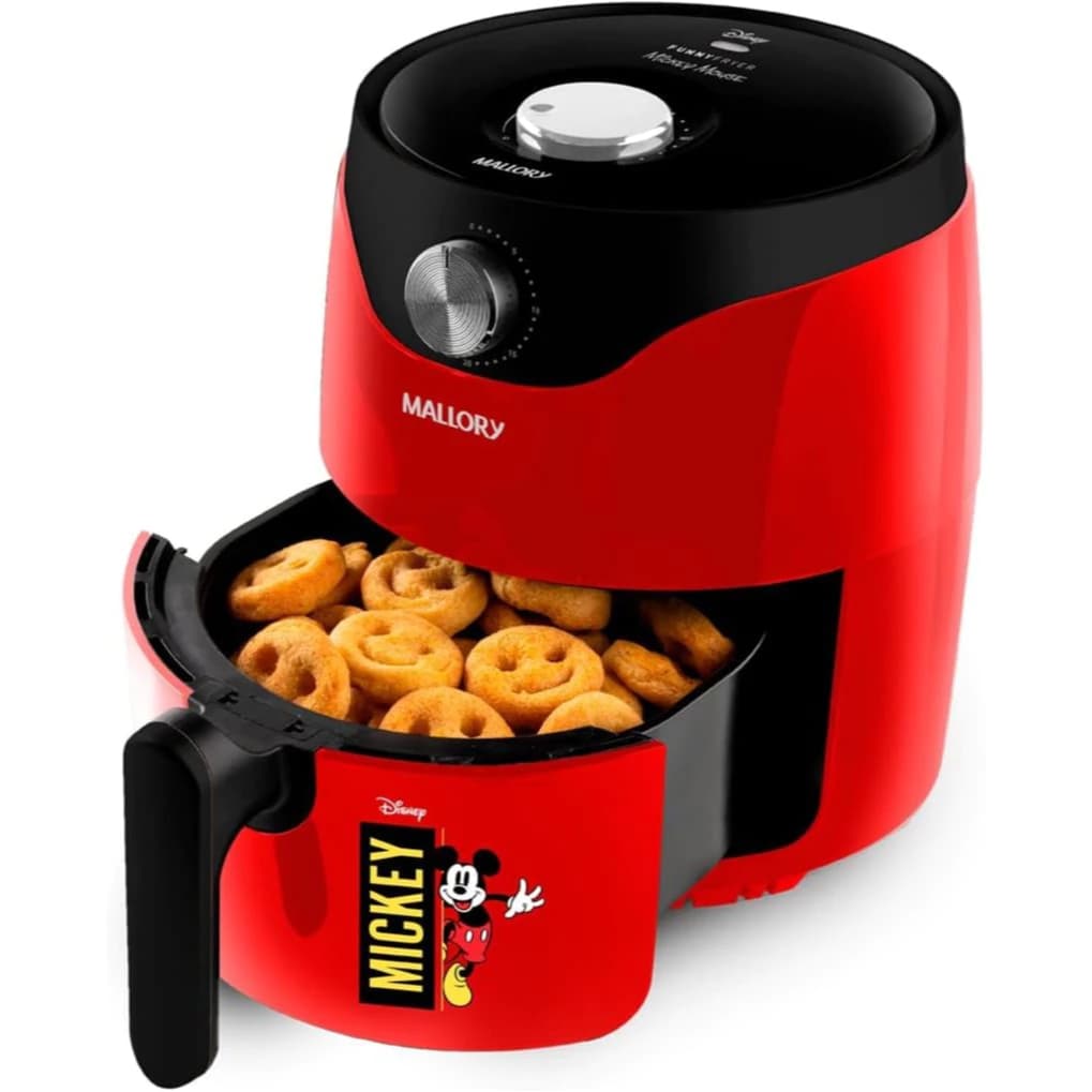 Air Fryer Fritadeira Elétrica Vermelha Mickey Mouse 220V