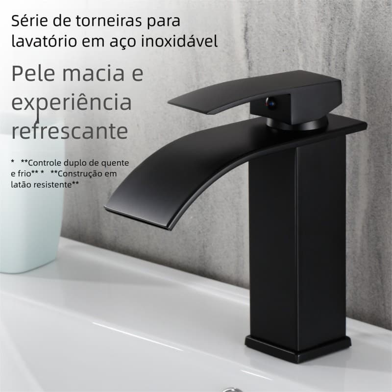 Oferta especial de NatalTorneira Para Banheiro Inox Metal Bancada Bica Alta P/Luxo Torneira Fria Simples Para Lavatório