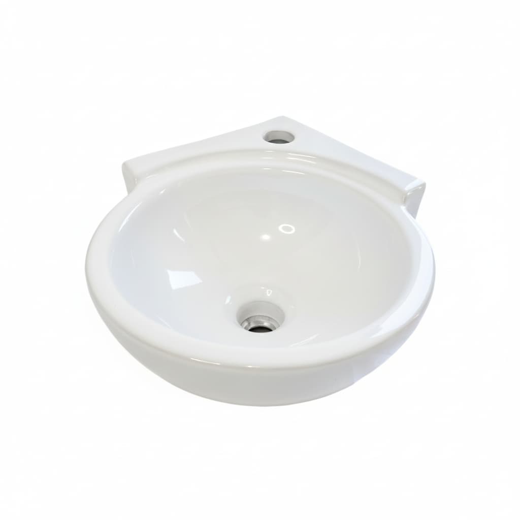 CUBA LAVATORIO PARA BANHEIRO REDONDA PEQUENA 30CM BRANCA ICASA - LAVABO