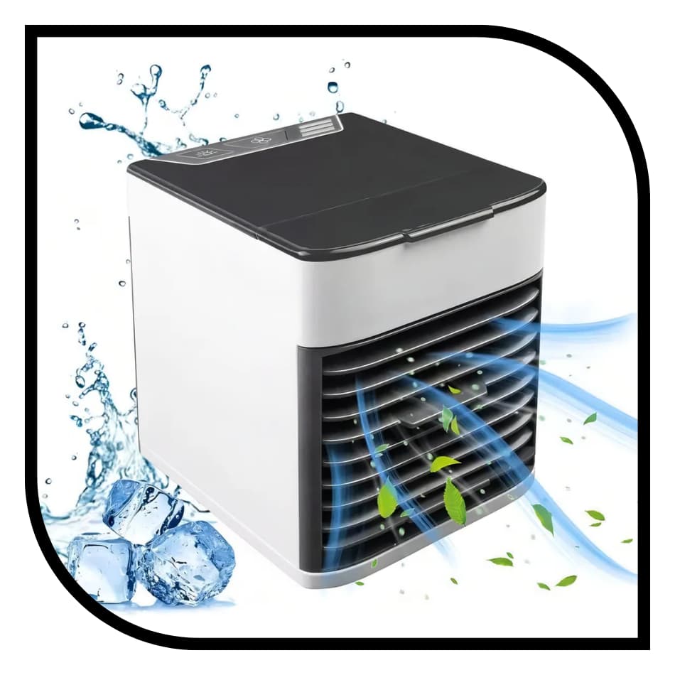 Mini Ar-Condicionado Portátil USB–Climatizador de Ar Compacto, Econômico e Potente para Dias Quentes