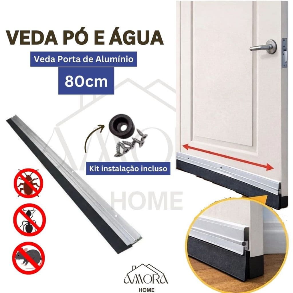Vedante 80cm Alumínio e EVA Impermeável – Anti Poeira, Insetos, Vento e Ruído