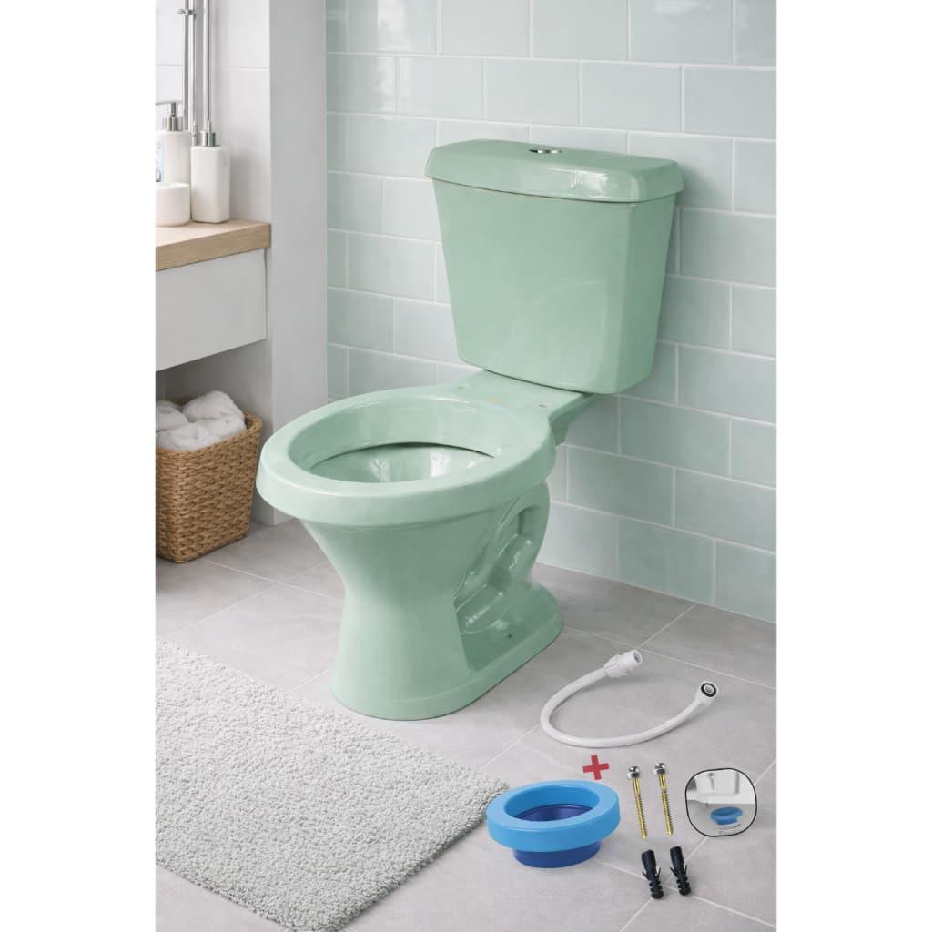 Kit Vaso Com Caixa Acoplada Com Caixa Acoplada E Kit Instalação Verde Araxá