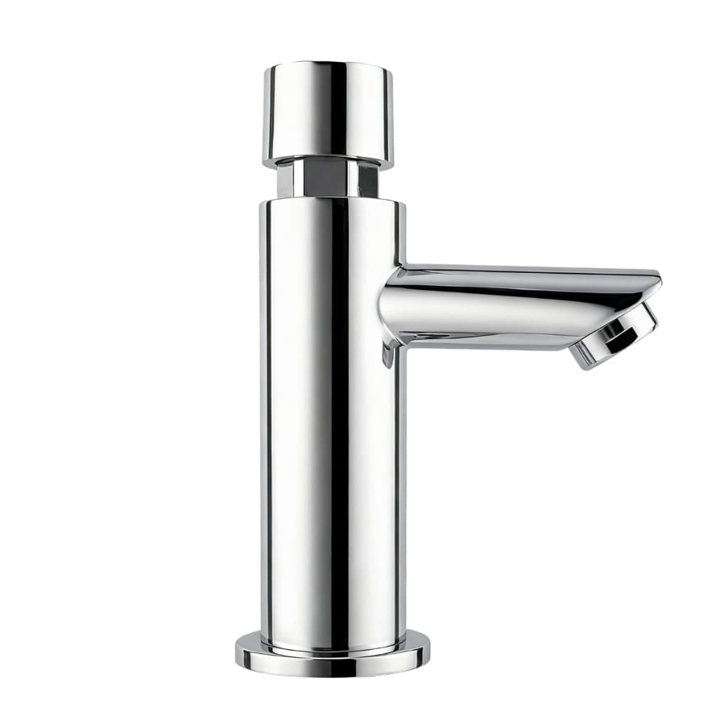 Torneira Lavatório Automática Temporizada Bancada Abs Cromada