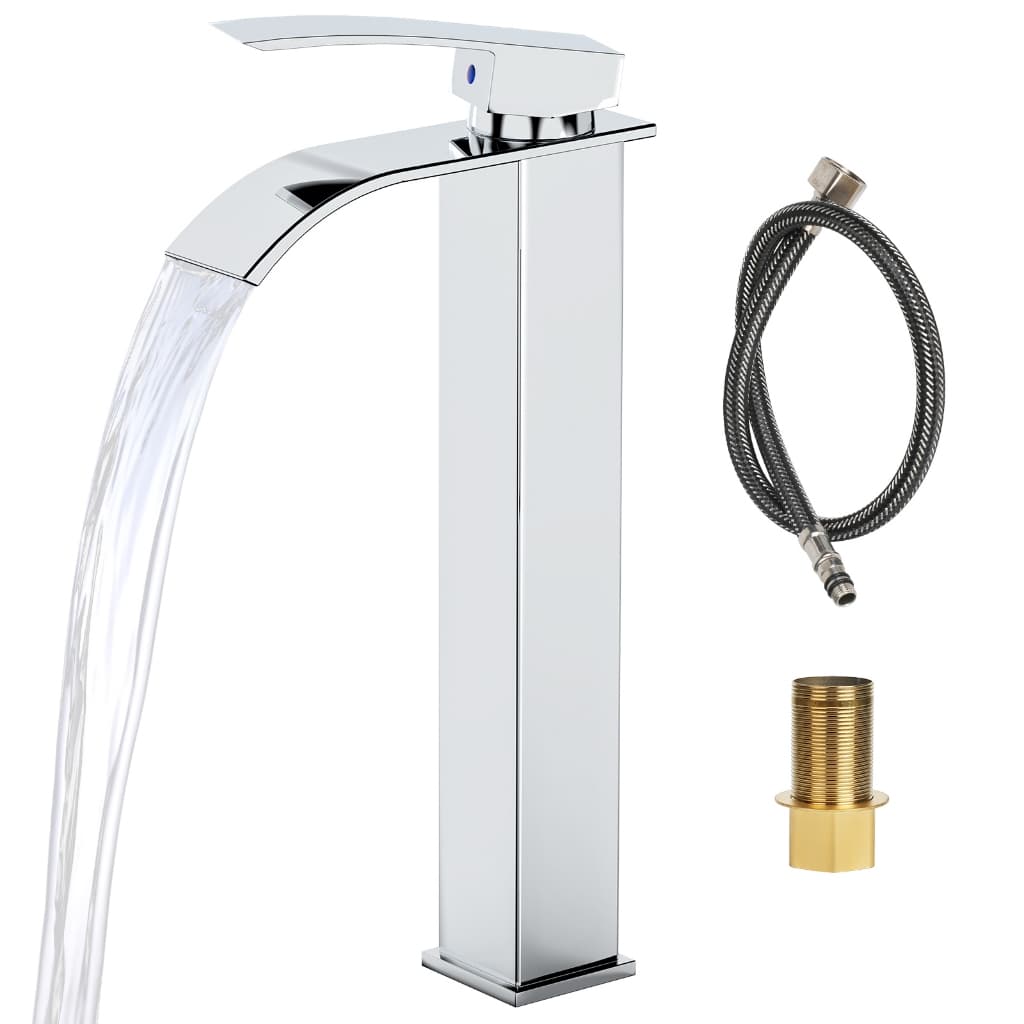 Torneira Banheiro Cascata Bica Alta Misturador Monocomando Quente e Fria para Cuba de Apoio 30cm