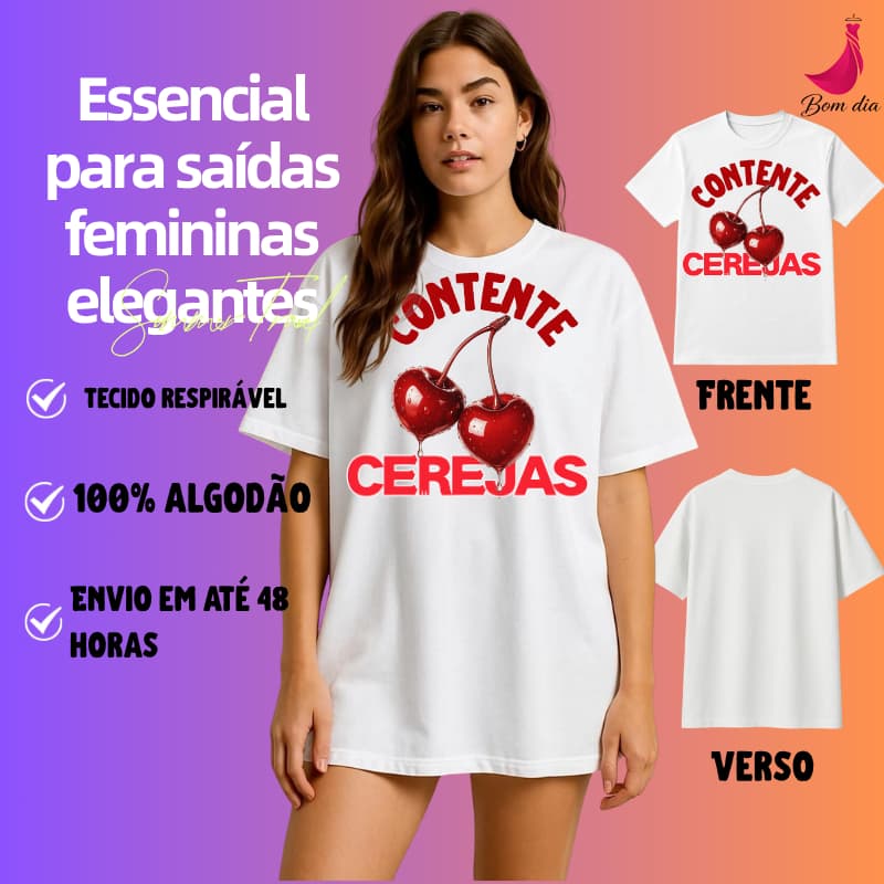 100% Algodão camiseta feminina Camiseta Feminina Oversized de Design de Moda Design minimalista de roupa