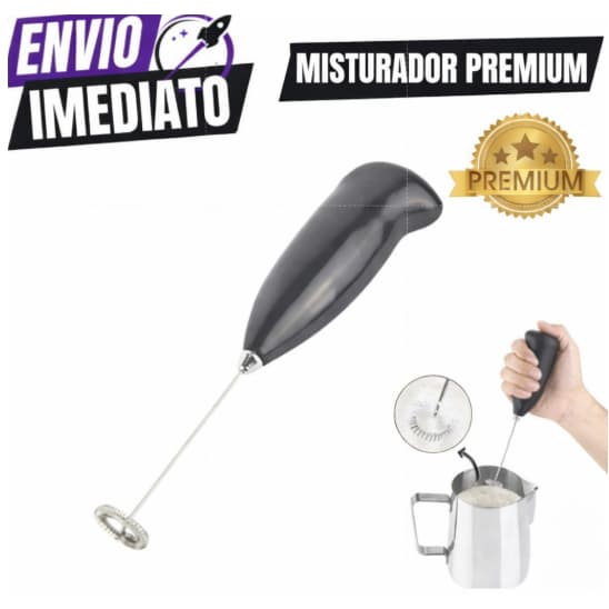Misturador de Bebidas Mixer Batedor Inox Chá Café Milkshake Multiuso Portátil