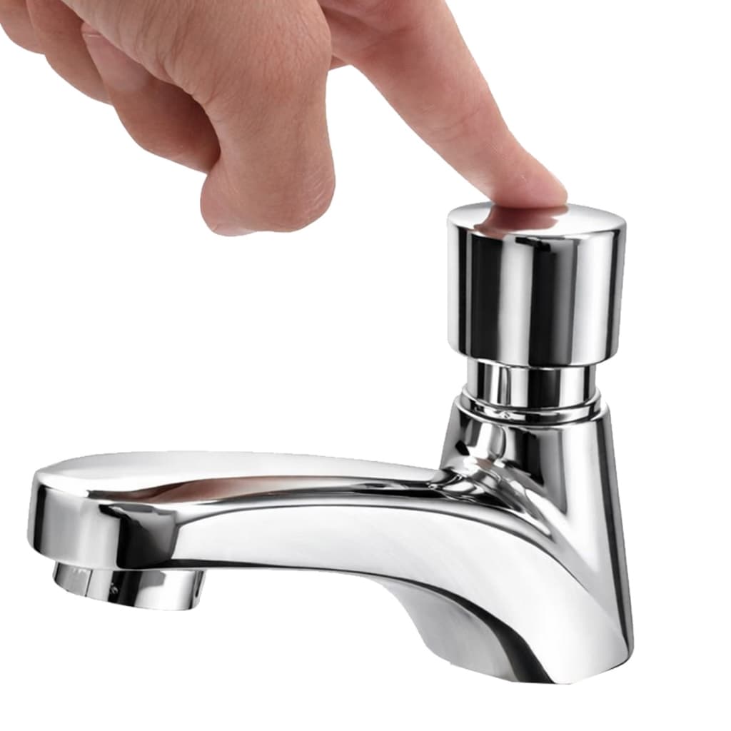 Torneira de banheiro cromada em aço inoxidável, moderna e minimalista