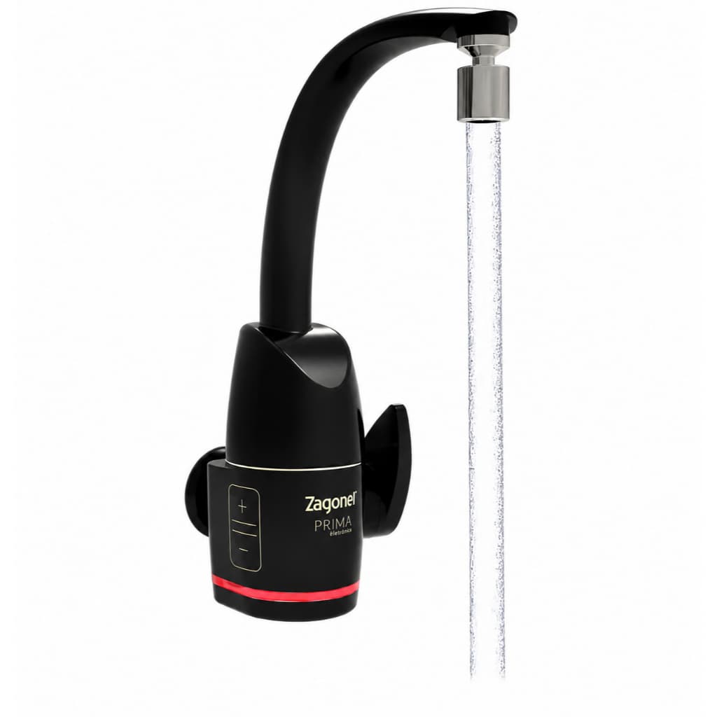 Torneira Agua Quente Torneira Eletrica Touch Bica Eletronica Preto Polido 220v 50