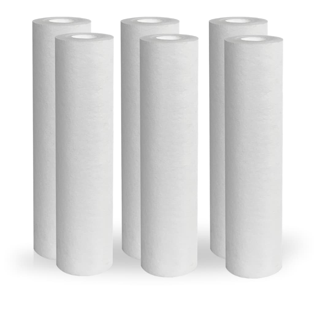 Kit 6 Refil Polipropileno 9 3/4 Filtro Cavalete Caixa d’Água Ponto de Uso Cartucho 0,5 á 50 Microns